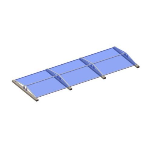 East-West solar ballast system for flat roof
